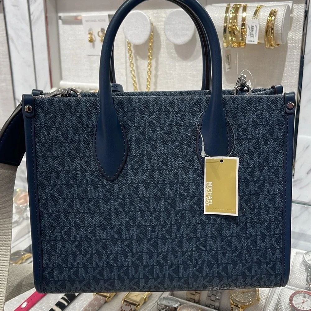 Michael Kors Mirella Small Signature Logo Crossbody Bag Admiral  NWT